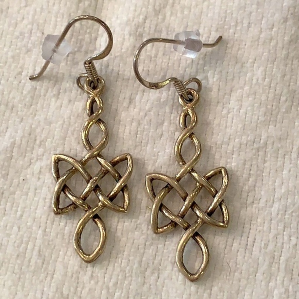 Sterling silver open work scroll dangle drop statement 924
